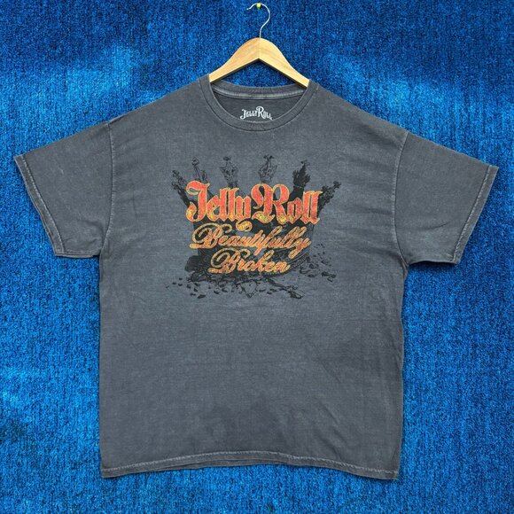 Jelly Roll Beautifully Broken Country T-Shirt Size Large - Picture 1 of 4